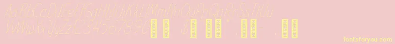 SpindleRefined Regular Font – Yellow Fonts on Pink Background
