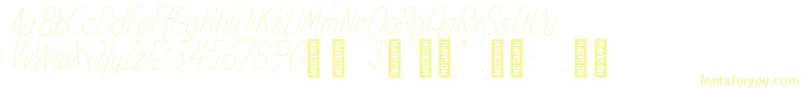 SpindleRefined Regular Font – Yellow Fonts on White Background