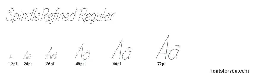 SpindleRefined Regular Font Sizes