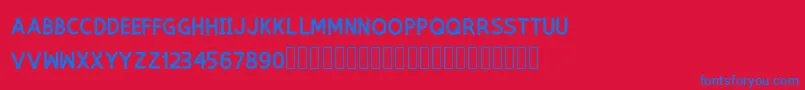 Spine Font – Blue Fonts on Red Background