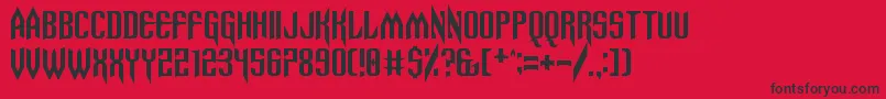 Spinebiting Font – Black Fonts on Red Background