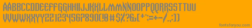 Spinebiting Font – Gray Fonts on Orange Background