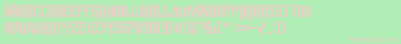 Spinebiting Font – Pink Fonts on Green Background