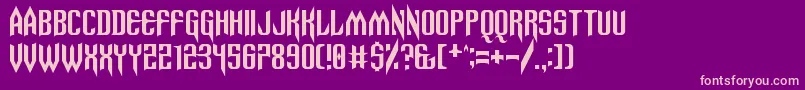 Spinebiting Font – Pink Fonts on Purple Background