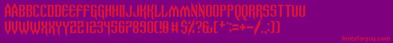 Spinebiting Font – Red Fonts on Purple Background