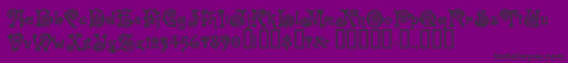 フォントSPINSTEE – 紫の背景に黒い文字