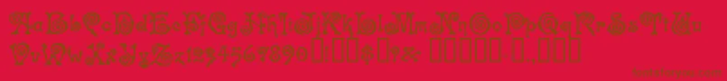 SPINSTEE Font – Brown Fonts on Red Background