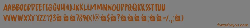 Spinwash DEMO Font – Brown Fonts on Gray Background