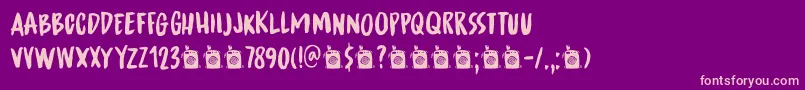 Spinwash DEMO Font – Pink Fonts on Purple Background