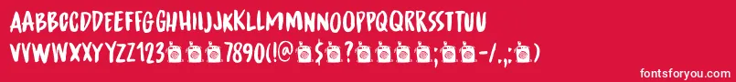 Spinwash DEMO Font – White Fonts on Red Background