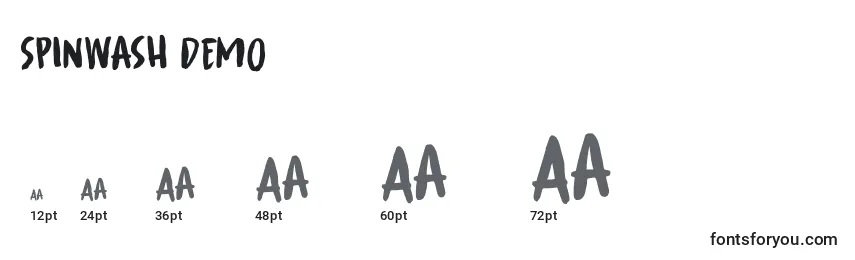 Spinwash DEMO Font Sizes