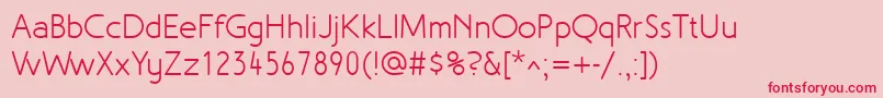 フォントMalvernLf – ピンクの背景に赤い文字