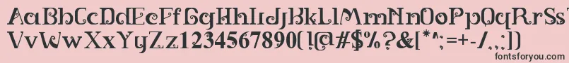 SPIRAL Font – Black Fonts on Pink Background
