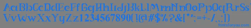 フォントSPIRAL – 灰色の背景に青い文字