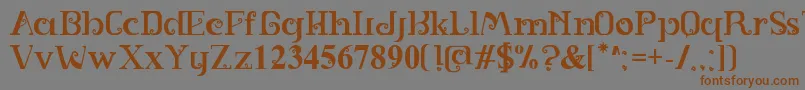 SPIRAL Font – Brown Fonts on Gray Background