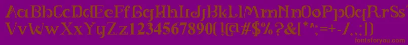 SPIRAL Font – Brown Fonts on Purple Background