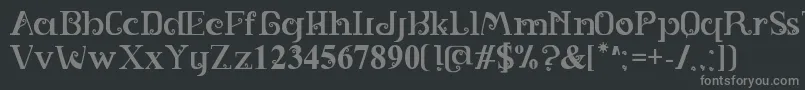 フォントSPIRAL – 黒い背景に灰色の文字