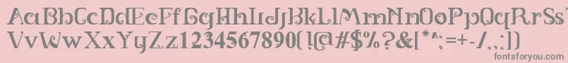 SPIRAL-Schriftart – Graue Schriften auf rosa Hintergrund