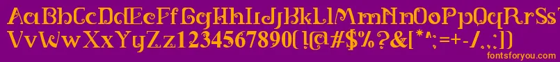 SPIRAL Font – Orange Fonts on Purple Background