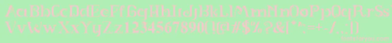 SPIRAL Font – Pink Fonts on Green Background