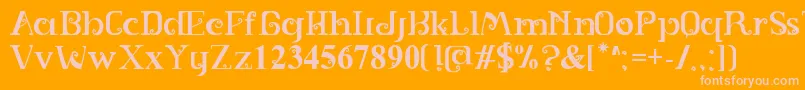 SPIRAL Font – Pink Fonts on Orange Background