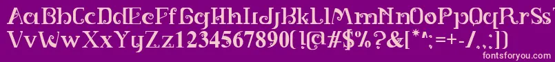 SPIRAL Font – Pink Fonts on Purple Background