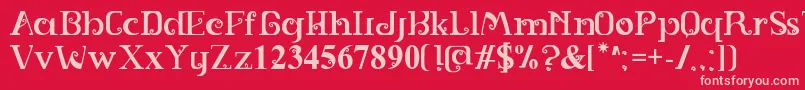 SPIRAL Font – Pink Fonts on Red Background