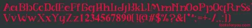 SPIRAL Font – Red Fonts on Black Background