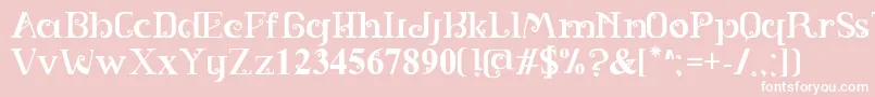 SPIRAL Font – White Fonts on Pink Background