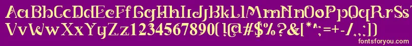 SPIRAL Font – Yellow Fonts on Purple Background