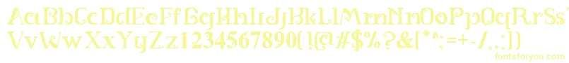 SPIRAL Font – Yellow Fonts on White Background