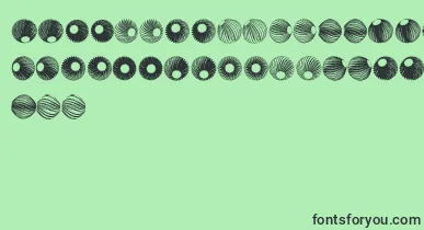 SpiralObject3D font – Black Fonts On Green Background