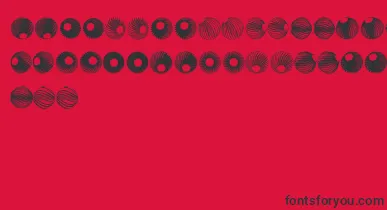 SpiralObject3D font – Black Fonts On Red Background