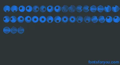 SpiralObject3D font – Blue Fonts On Black Background