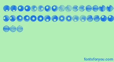 SpiralObject3D font – Blue Fonts On Green Background