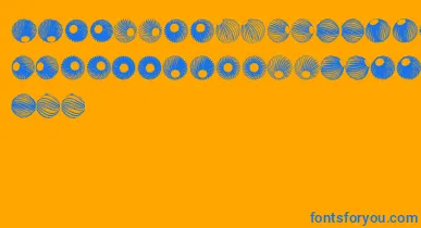 SpiralObject3D font – Blue Fonts On Orange Background