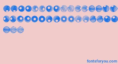 SpiralObject3D font – Blue Fonts On Pink Background