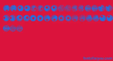 SpiralObject3D font – Blue Fonts On Red Background