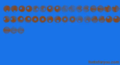 SpiralObject3D font – Brown Fonts On Blue Background