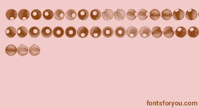 SpiralObject3D font – Brown Fonts On Pink Background