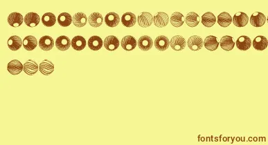 SpiralObject3D font – Brown Fonts On Yellow Background
