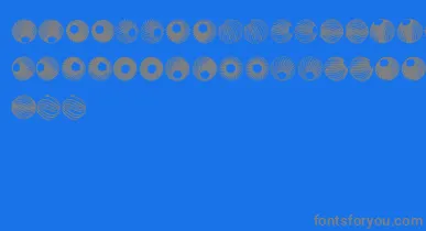 SpiralObject3D font – Gray Fonts On Blue Background