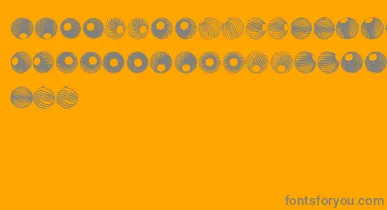 SpiralObject3D font – Gray Fonts On Orange Background