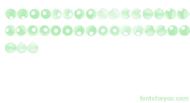 SpiralObject3D font – Green Fonts On White Background