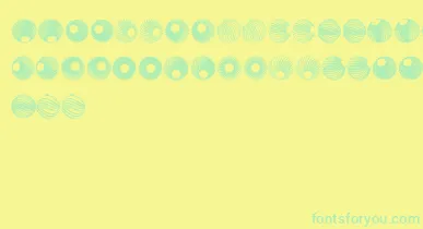 SpiralObject3D font – Green Fonts On Yellow Background