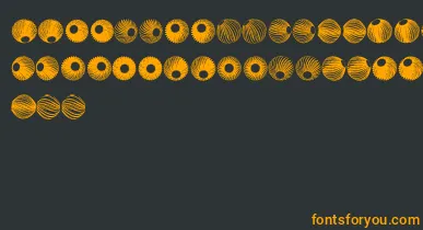 SpiralObject3D font – Orange Fonts On Black Background