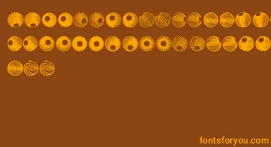 SpiralObject3D font – Orange Fonts On Brown Background
