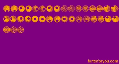 SpiralObject3D font – Orange Fonts On Purple Background