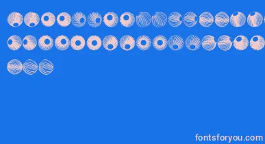 SpiralObject3D font – Pink Fonts On Blue Background