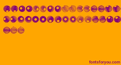 SpiralObject3D font – Purple Fonts On Orange Background